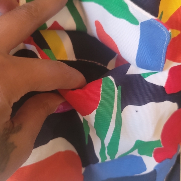 NWT Ralph Lauren Flower Cotton Gold White Green Red Blue Yellow Jacket Coat L - Picture 4 of 10